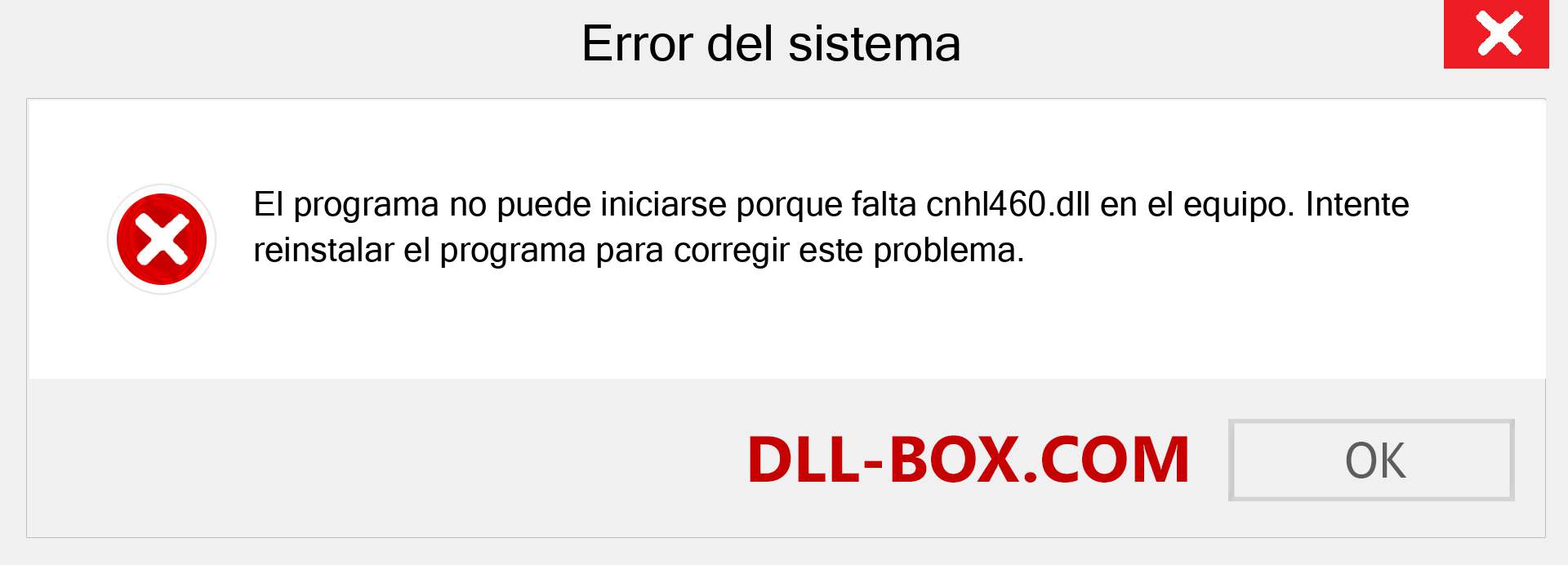 ¿Falta el archivo cnhl460.dll ?. Descargar para Windows 7, 8, 10 - Corregir cnhl460 dll Missing Error en Windows, fotos, imágenes