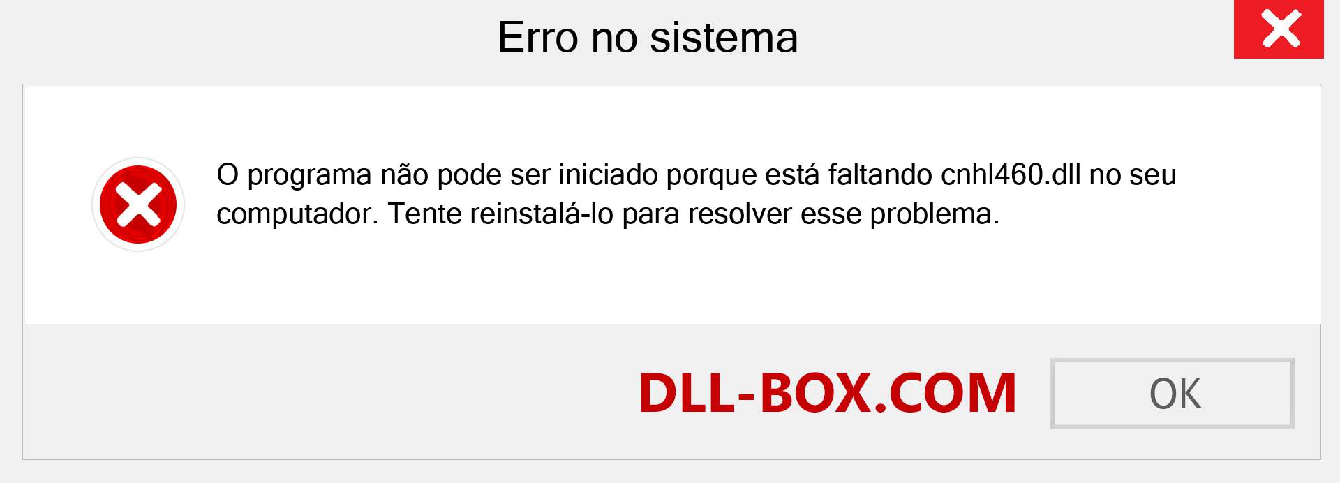 Arquivo cnhl460.dll ausente ?. Download para Windows 7, 8, 10 - Correção de erro ausente cnhl460 dll no Windows, fotos, imagens